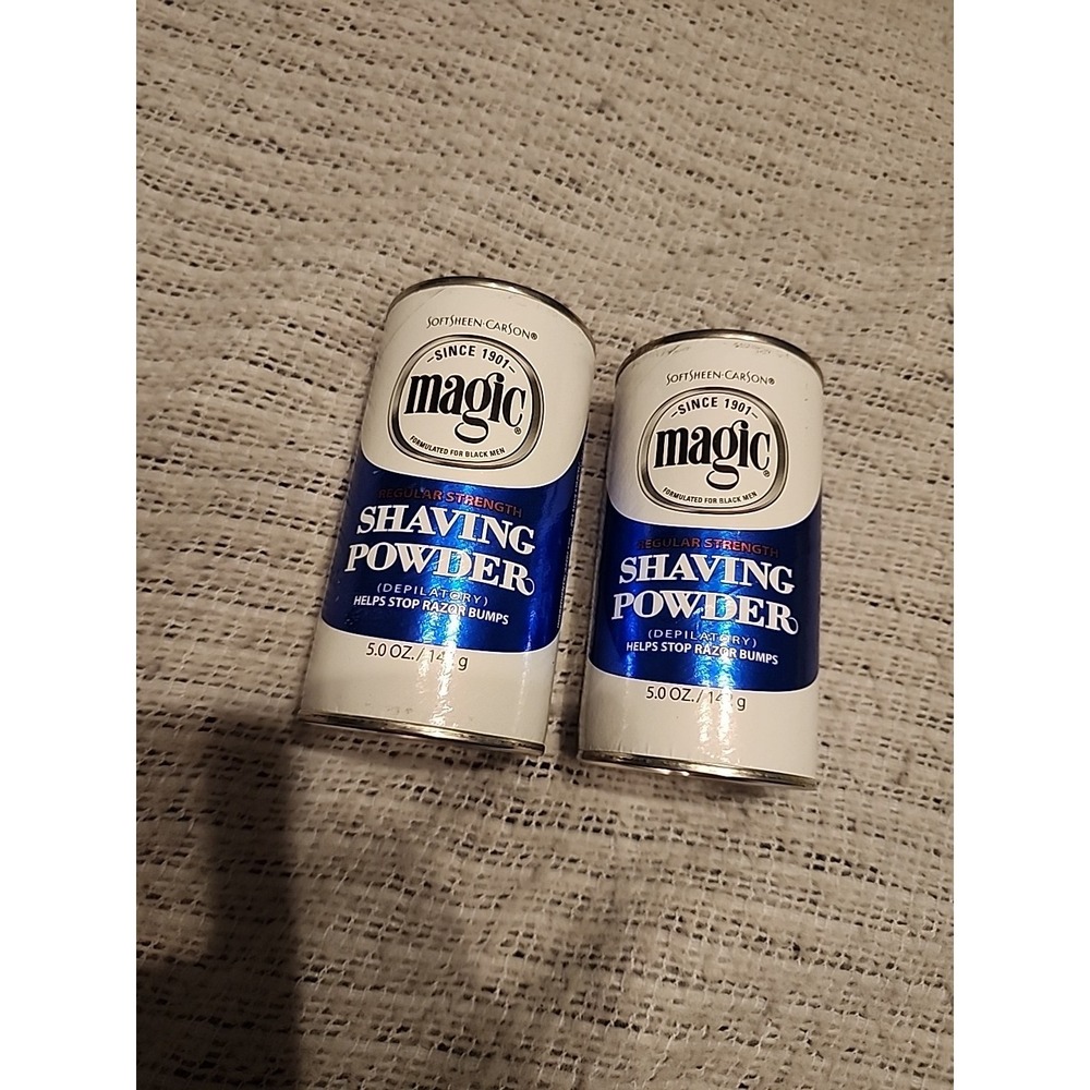 Lot Of 2 Softsheen Carson Magic Regular Strength Shaving Powder 5 oz